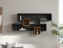 Zidna polica Karen - orah, anhtacit   a.g