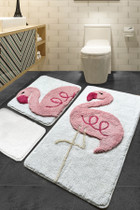 Set otirača (3 komada) Pink Flamıngo.