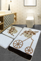 Set otirača (3 komada) Alaçatı – smeđa.