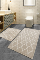 Set otirača (2 komada) Dante - Bež. Set otirača (2 komada) Dante - Bež.