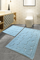 Set otirača (2 komada) Lino - Plava. Set otirača (2 komada) Lino - Plava.