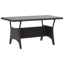 Vrtni stol crni 120 x 70 x 66 cm od poliratana 316585