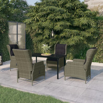 5-dijelni vrtni blagovaonski set smeđi 3099651