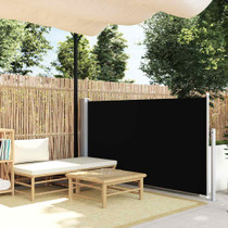 Uvlačiva bočna tenda za terasu 120 x 500 cm crna 48388
