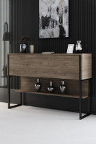 Komoda Luxe - crna, orah Komoda Luxe - crna, orah