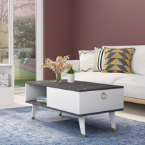 Stolić za kavu Delux - crna, bijela