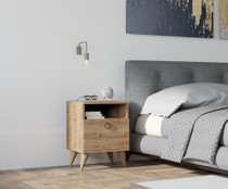 Noćni ormarić Barlo - Orah