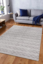 Tepih (120 x 180) Elmina F0325 - Svijetlo siva