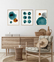 Ukrasna uokvirena MDF slika (3 komada) Huhu117 - 70 x 50