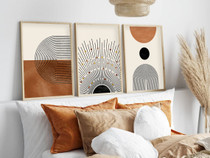 Ukrasna uokvirena MDF slika (3 komada) Huhu198 - 50 x 70