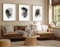 Ukrasna uokvirena MDF slika (3 komada) Huhu208 - 50 x 70