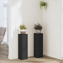 Stalci za biljke 2 kom crni 17x17x60 cm konstruirano drvo n.p