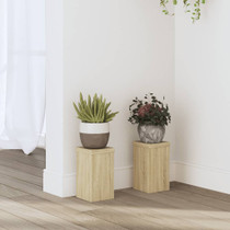 Stalci za biljke 2 kom boja hrasta 10x10x18cm konstruirano drvo n.p Stalci za biljke 2 kom boja hrasta 10x10x18cm konstruirano drvo n.p