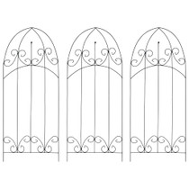 Stalci za biljke penjačice 3 kom crni 40 x 100 cm željezni n.p