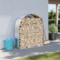 Držač za cjepanice srebrni 120x45x140 cm od pocinčanog čelika n.p