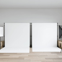 Stalci za pozadinu 2 kom crni 305 x 243 cm čelični n.p