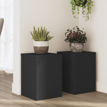 Stalci za biljke 2 kom crni 25x25x35 cm konstruirano drvo n.p Stalci za biljke 2 kom crni 25x25x35 cm konstruirano drvo n.p