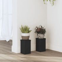 Stalci za biljke 2 kom crni 10x10x18 cm konstruirano drvo n.p Stalci za biljke 2 kom crni 10x10x18 cm konstruirano drvo n.p