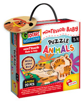 Montessori Baby drvene puzzle baby životinje Montessori Baby drvene puzzle baby životinje