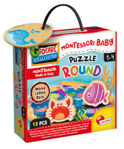 Montessori drvene okrugle puzzle Montessori drvene okrugle puzzle