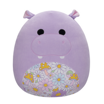 SQU:Squishmallows 35 cm W19-Hanna-Ljubičasti nilski konj s cvjetnim trbuhom