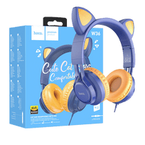 hoco. Slušalice sa mikrofonom, mačje uši, plava - W36 Cat ear, midnight blue
