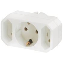 home Strujni razdjeljnik, 2 x EURO + 1 x Shuko utičnica - NV 13/WH