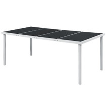 Vrtni Blagovaonski Stol 190x90x74 cm Crni Vrtni Blagovaonski Stol 190x90x74 cm Crni