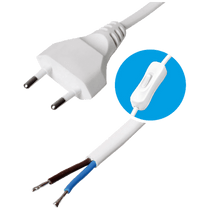 USE Kabl napojni sa prekidačem, 2 x 0.75mm?, 2 met. - N 2K-2/WH