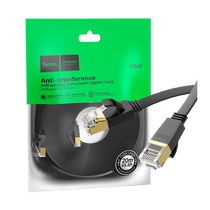 hoco. Mrežni kabl, CAT6, Gigabit Ethernet, flat, 20 met., crna - US07 General, 20 met.