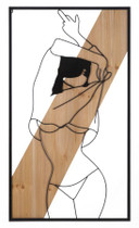 Zidna Panel Traka -A- Željezo I Drvo Cm 50x2x90