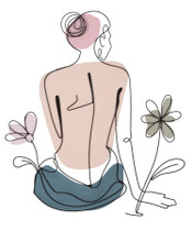 Zidni Pano Lady W/Flower Cm 80x1,3x90