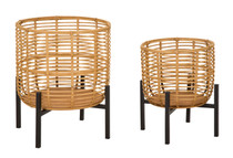Set Držača Za Vaze Od Ratana 2 Kom Cm Ø 41x47-33x39
