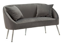 Sofa Srebrna Sa Jastukima Cm 137x69x79