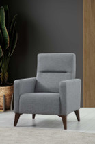 Wing Chair Kristal - tamno siva