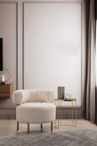 Wing Chair River Round - Bijela