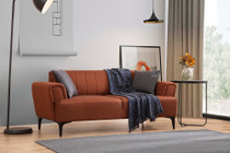 Sofa s 2 sjedala Hamlet - crijep crvena