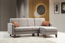 Kutna sofa-krevet Polya - svijetlo siva Kutna sofa-krevet Polya - svijetlo siva
