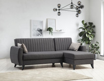 Kutna sofa-krevet Alkon - tamno siva