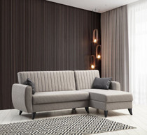 Kutna sofa-krevet Alkon - svijetlo siva