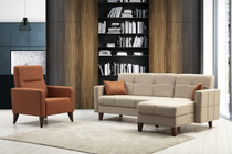 Sofa Garnitura Polya L - bež