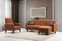 Sofa Garnitura Polya L - crijep crvena