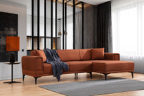 Kutna sofa-krevet Horizont desno - crvena pločica
