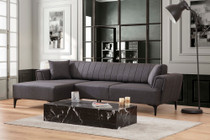 Kutna sofa-krevet Hamlet lijevo - tamno siva