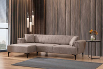 Kutna sofa-krevet Hamlet lijevo - svijetlosmeđa