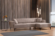 Kutna sofa-krevet Hamlet desno - svijetlosmeđa Kutna sofa-krevet Hamlet desno - svijetlosmeđa