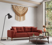 Kauč na razvlačenje s 3 sjedala Sinor 3 sjedala - pločica crvena