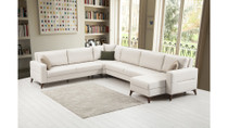 Kutna sofa-krevet Kristal Rest 3+Kutni+3 - Bež