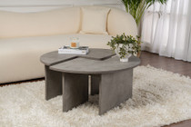 Stolić za kavu Moira - betonsko siva