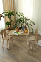 Dječji stolni set Set stolica Bunny One - smeđa